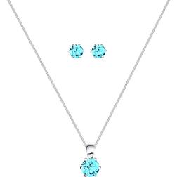 Elli Jewelry Set Classic Crystals - 925 Sterling Silver