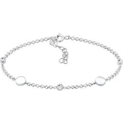 Elli Women's Bracelet with Plates and Crystals - 925 Sterling Silver