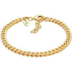 Elli Armband Panzerkette Massiv Maskulin Unisex 925 Silber Elli Premium Gold