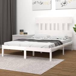 vidaXL Solid Wood Bed Frame 200x200 cm White