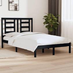 vidaXL Estructura De Cama Madera Maciza De Pino Negro 120x200 cm