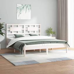 vidaXL Estructura De Cama De Madera Maciza De Pino Blanca 140x200 cm