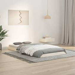 vidaXL Estructura Cama Individual Madera Maciza Pino 90x190 cm Redonda Blanca