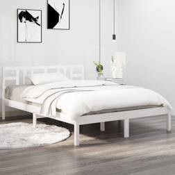 vidaXL Estructura De Cama Madera Maciza Blanca 200x200 cm