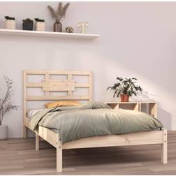 vidaXL Estructura De Cama Madera Maciza 90x190 cm - Marrón