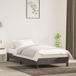 vidaXL Estructura De Cama Sin Colchón Terciopelo Gris Oscuro 90x200 cm