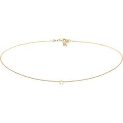 Elli Women 925 Xilion Gold Plated Cut Star Choker - 36 cm