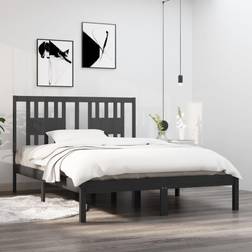 vidaXL Estructura De Cama Madera Gris 120x200 cm