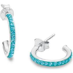 Amor Hoop Earrings 925 Sterling Silver - Silver
