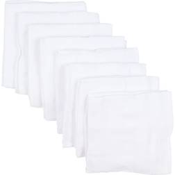 Pippi Muslinfilt 8-pack 70x70 cm Brilliant White 70x70 cm Baby Muslinfilt