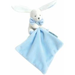 Doudou Lapin avec mouchoir Bleu