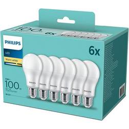 Philips LED E27 A60 6er Set Leuchtmittel 13W 1521lm 2700K warmweiss 6x6x12cm