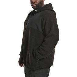 Urban Classics Hooded Sherpa Zip Jacket darksand