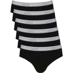 Sloggi Go ABC Midi Briefs 6 Pack - Black