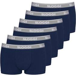 Sloggi Herr herr GO ABC Hipster 6P boxershorts, Blå svart