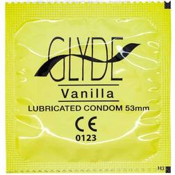 Glyde Ultra *Vanilla* gelbe Kondome mit Vanille-Aroma, zertifiziert mit der Vegan-Blume