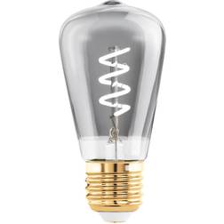 Eglo LED Dimmable Twisted Filament E27 Chrome Light Bulb 4W