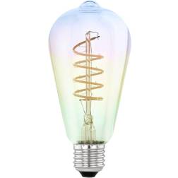 Eglo LED Dimmable Twisted Filament E27 Iridescent Light Bulb 4W