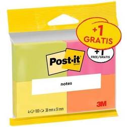 3 + 1 GRATIS: Post-it® Super Sticky Notes 653 Haftnotizen farbsortiert