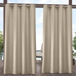 Exclusive Home Curtains Indoor/Outdoor Solid Cabana Grommet Top 137.16x