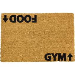 Artsy Doormats Gym Addict Doormat Black