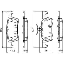 Bosch Pattini Freno Post.Wva25841 Peugeot 308 II Hatchback 308 SW 2