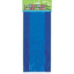 Unique 30 Royal Blue Cellophane Gift Bags