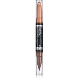 Manhattan Eyemazing Double Effect Eyeshadow & Liner – brun 2-i-1 ögonskugga och eyeliner penna för vridning – färg 002 molten metall – 1 x 1,6 g