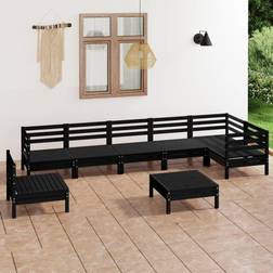 vidaXL Bois Pin Massif de Jardin 8 pcs Ensemble de Salon d'Extérieur