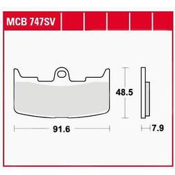 TRW Lucas Bremsbeläge Sintermetall Street MCB747SV 91,6x48,5