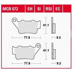 TRW Brake Pad MCB672