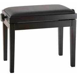 Konig & Meyer K&amp M 13970 Piano Bench w/Imitation Leather Cover, 18.9-22.8&quot Height, Black Matte