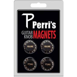 Perri's 4 Guitar Knob Fridge Magnets Black