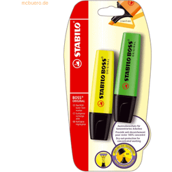 Stabilo Textmarker BOSS ORIGINAL 2er Pack gelb, grün