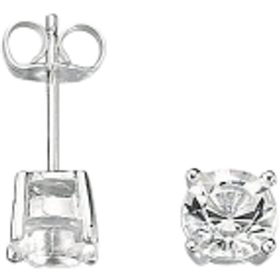 Fred Bennett Stud Earring - Silver/Transparent