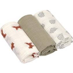 Lässig Muselinas para bebé M Little Forest Fox 60 x 60 cm pack 3 unidades