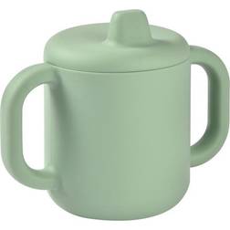 Beaba BÉABA, Tasse d'Apprentissage Bébé Fonction Biberon/Tasse, 100% Silicone de Haute Qualité Larges poignées, Facilite la prise en main, Ergonomique, Bec Souple, Vert Sauge