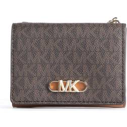 Michael Kors Parker Medium Logo Tri-Fold Wallet - BRNACORN