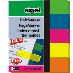 Sigel Haftmarker Film 12x60mm 5 Farben
