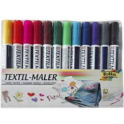Folia 12er-Set Textilmarker, folia