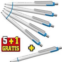 Schneider 5 1 GRATIS: 5 Kugelschreiber Slider Xite weiß Schreibfarbe blau GRATIS 1 St