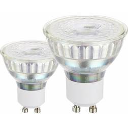 Eglo Led GU10 set di 2 lampadine, 2 spot con riflettore 3 Watt ciascuno (equivalente a 36 Watt) 240 Lumen, illuminante bianco caldo, 3000k, lampadina ø 5