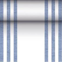 Papstar Chemin de table, aspect tissu, PV-tissu "ROYAL Collection" 24 m x 40 cm bleu "Lines"