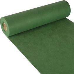 Papstar Chemin de table, aspect tissu, non tissé "soft selection" 24 m x 40 cm vert foncé