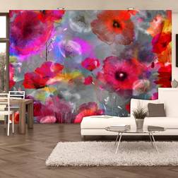 Artgeist fototapet Painted Poppies, farverige blomster (flere størrelser) 350x245