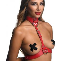 Strict Rødt Bryst Harness S/M