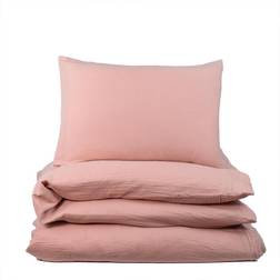 Ng Baby Musselin Sengesæt 100 x 130 cm Dusty Rose