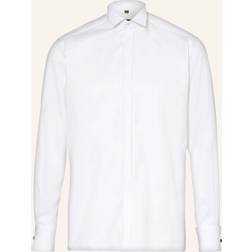 Eterna Långärmad modern fit herrskjorta twill vit UNI, 19, Vitt