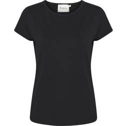 My Essential Wardrobe Modal Tee Top T-Shirts - Black Loose Fit