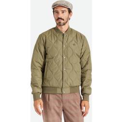 Brixton Dillinger Quilted Bomber Jacket (Oliven, M)